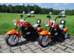 Mamido Detská elektrická motorka Chopper oranžová