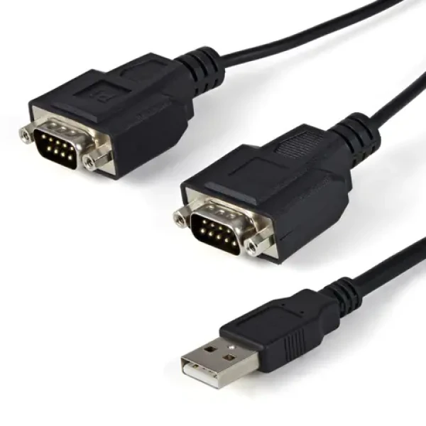 StarTech redukcia USB na 2x sériový Port čierna / Redukcia / USB-A - 2x DB-9 / FTDI FT2232D / 2,1m (ICUSB2322F)