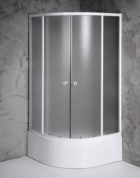 AQUALINE - ARLEN štvrťkruhová sprchová zástena 900x900, sklo Brick BTR903