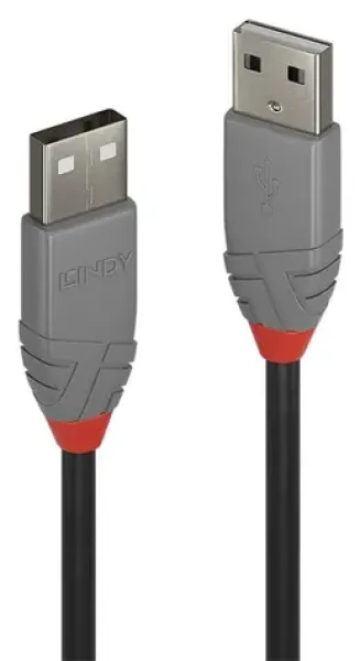 Lindy USB-A - USB-A Anthra Line 5 m čierna / Kábel / USB 2.0 / M/M (36695)