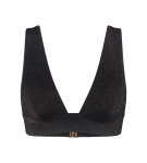 SUMMER SUNSET - Trblietavý bezdrôtový plavecký top s odnímateľnými vypchávkami Triumph BLACK 38D