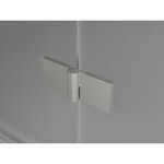 MEXEN/S - Lunar L Duo sprchový kút dvere krídlové 80 x 80, transparent, nikel kartáčovaný 834L-080L-080P-97-00