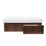 Kúpeľňová skrinka s umývadlom SAT Evolution 118x30x44, 8 cm orech mat SATEVO120NAU2 SATEVO120NAU2