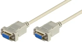 MicroConnect sériový kábel RS-232, D-SUB 9-pin (F) - D-SUB 9-pin (F) 2m biela (SCSENN2)
