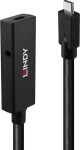 Lindy Cable USB-C 3.2 Extension 5m Black