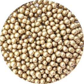 Cukrovo–ryžové perly zlaté 7 mm 80 g - I LOVE CAKES - I LOVE CAKES