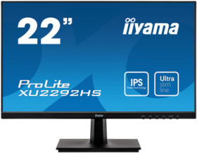 22" IIYAMA ProLite XU2292HS-B1 / IPS / 1920 x 1080 / 1000:1 / 250cd / 4ms / HDMI + DP + VGA / VESA / repro (XU2292HS-B1)