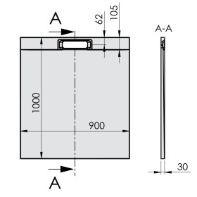 POLYSAN - KAZUKO sprchová vanička z liateho mramoru, 100x90 cm 40336