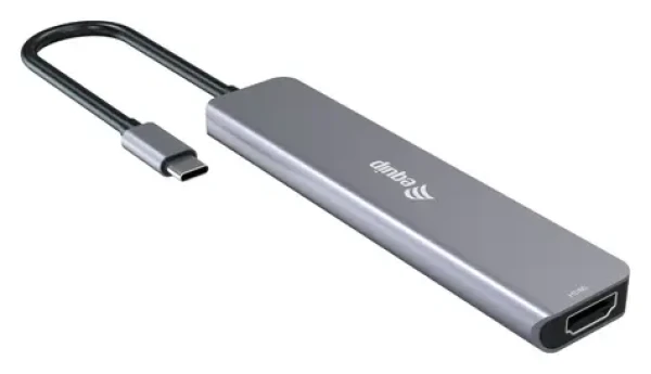 Equip 133500 / Adaptér USB-C / HDMI 4K 60Hz / 3x USB-C / USB-A / 100W PD (133500)