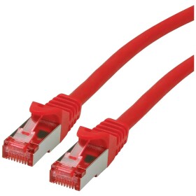 Roline 21.15.2610 RJ45 sieťové káble, prepojovacie káble CAT 6 S/FTP 0.50 m červená (jasná) dvojžilový tienený, bez halogénov, samozhášavý 1 ks; 21.15.2610