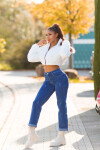 Sexy used look push up flarred jeans denimblue