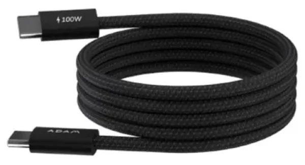 Adam Elements iLinio C100 čierna / Magnetický kábel / USB-C - USB-C / 100W / 2 ks (ACBADC100SETBK)