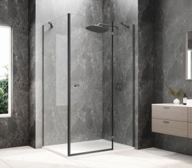 POLYSAN - GLOBE GUN METAL obdĺžniková sprchová zástena 1200x900, číre sklo, pravé GB1012-3315RGM
