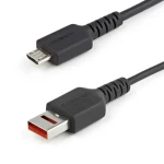 StarTech Secure Charging Cable Adapter čierna / Bezpečnostný nabíjací adaptér / USB-A - Micro-USB B / 12 W / 1 m (USBSCHAU1M)