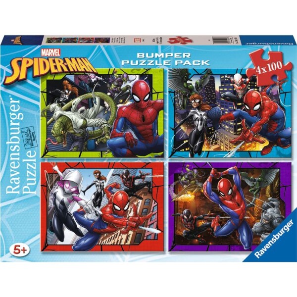 Ravensburger MARVEL: Spider-Man - 4x100 dielikov