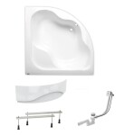 Rohová vaňa Laguna Syntia Plus 150x150 cm akrylát ľavá aj pravá SIKOSY1500APNP SIKOSY1500APNP