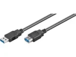 MicroConnect kábel USB3.0 A (M) - USB3.0 A (F) 5m čierna / 5000Mbit/s (USB3.0AAF5B)