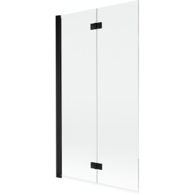 MEXEN - MIST vaňová zástena 100x150 cm 6mm 2-s, čierna, číra, ľavá 8A9-100-002-70-00-L