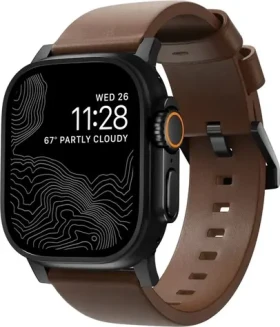 Nomad Modern Band remienok pre Apple Watch 46mm/49mm hnedá/čierna (NM01197485)