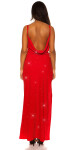 Sexy Red-Carpet Koucla Evening Dress wrap look redsilver L