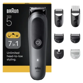 Braun Series 5 AIO5520 tmavo šedá / Holiaci strojček / rýchle nabíjanie / Li ION batéria (100002136807)