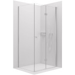 CERANO - Sprchovací kút Volpe L/P - 6 mm - chróm, transparentné sklo - 60x70x190 - zalamovacia CER-427159