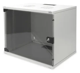 Digitus DN-19 09-US-1 šedá / Nástenná skriňa / 19" / 9U / 460x540x400 mm / sklenené dvere (DN-19 09-U-S-1)