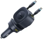 Baseus PrimeTrip VR2 Max čierna / Nabíjačka do auta / 60W / navíjacie káble USB-C (6932172692223)