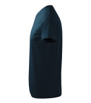 Ťažké tričko s výstrihom do V unisex námornícka modrá XL